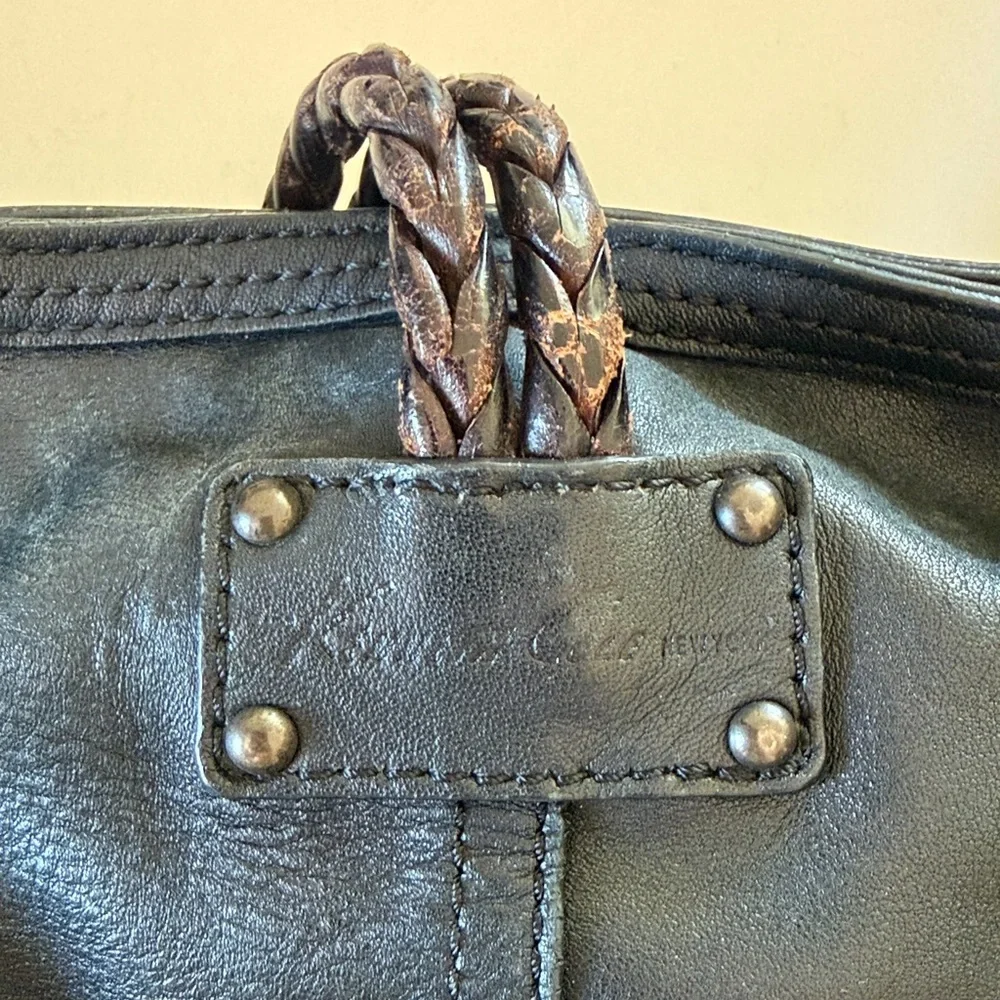 Kenneth Cole leather black hobo bag purse  EUC